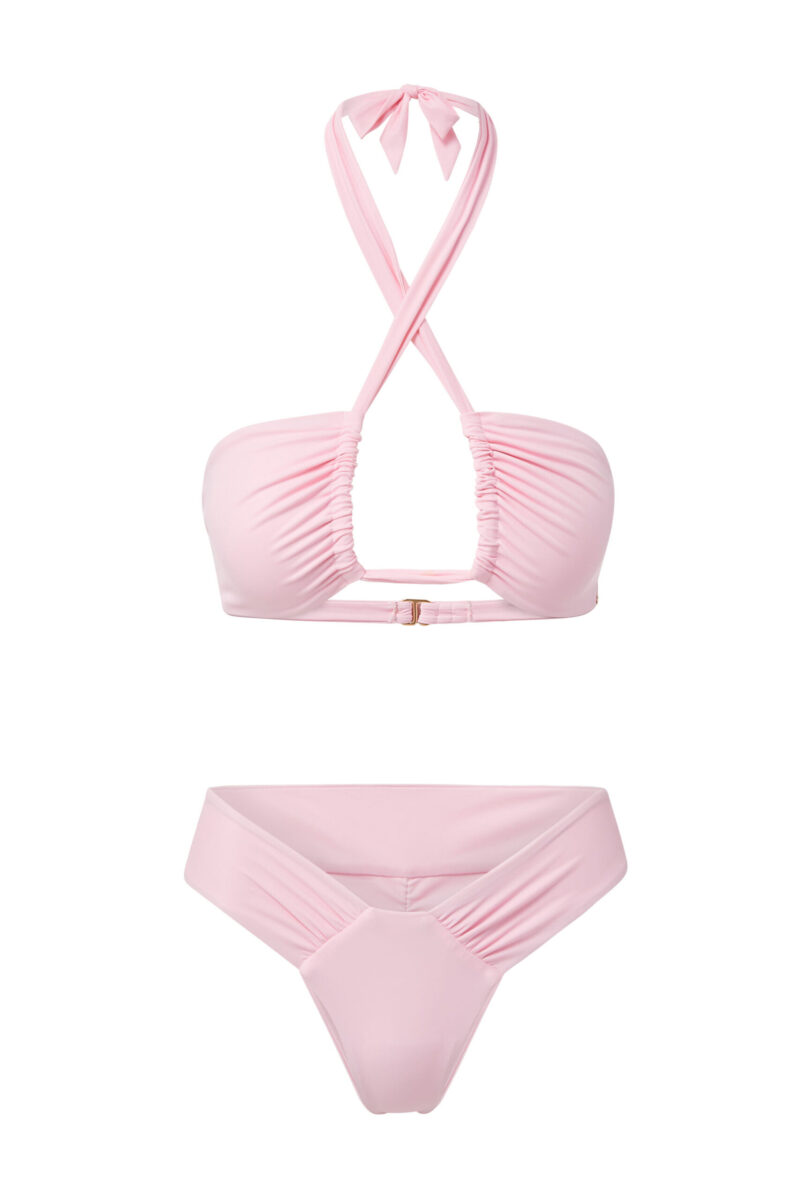 a product image of a light pink bikini